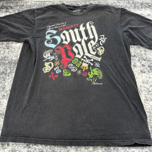 Southpole Other - XL South Pole Shirt Adult Size Short Sleeve Black Y2K Signature Series Graphic T